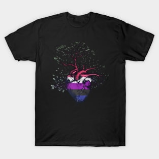 Genderfluid Heart Tree of Life T-Shirt